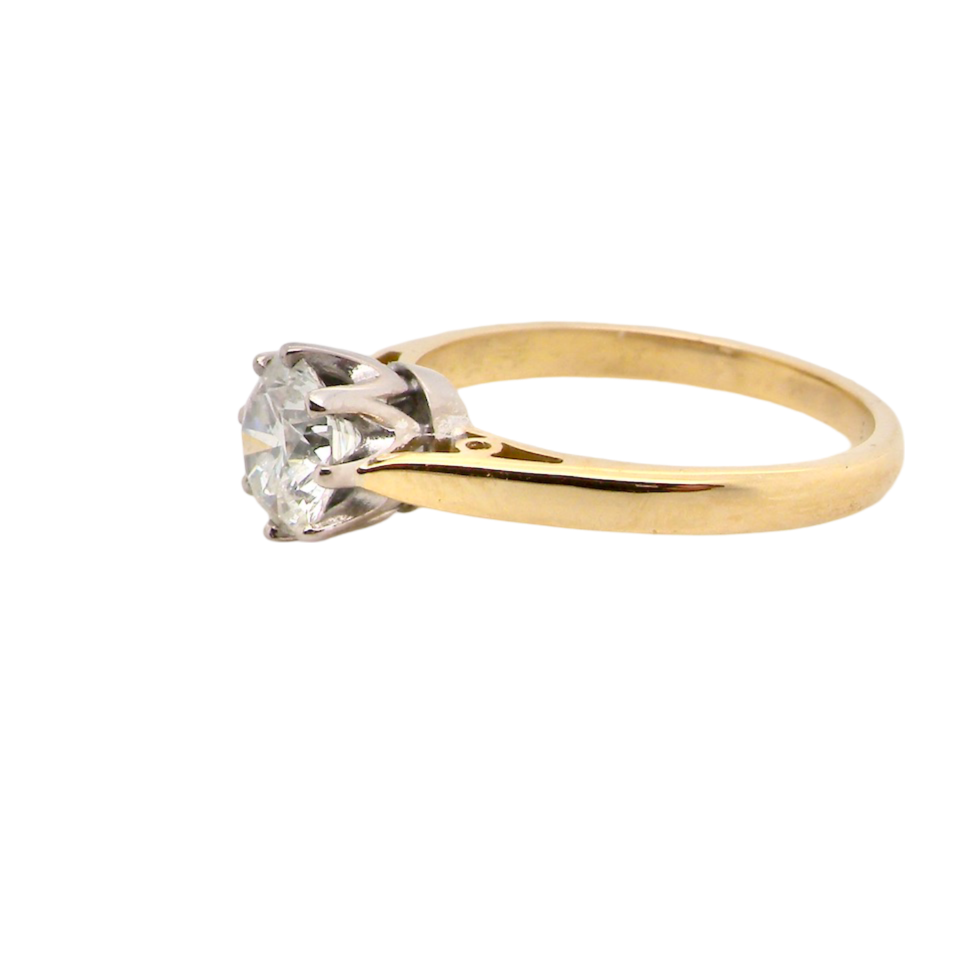 An iconic Solitaire Diamond Ring rear view