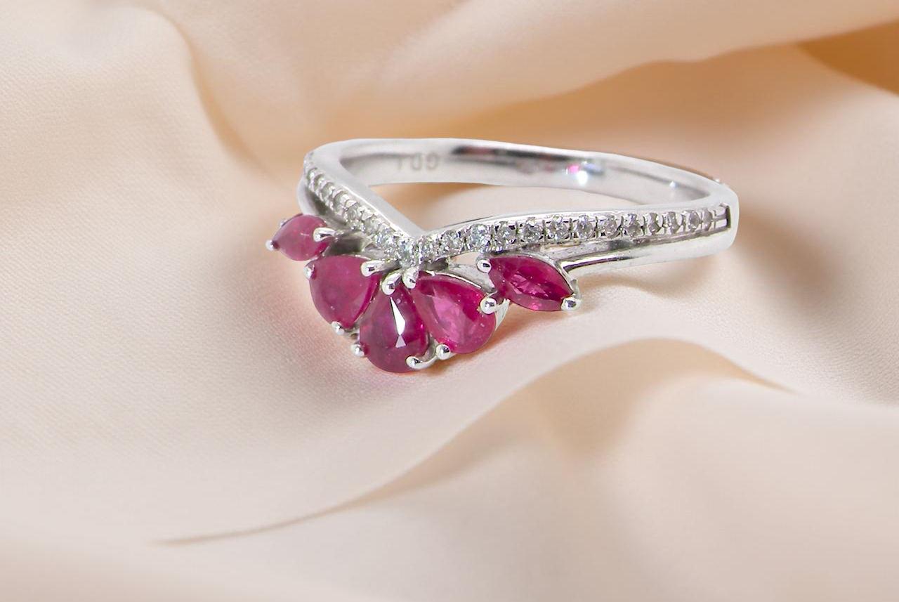 A NEW Ruby and Diamond feature ring