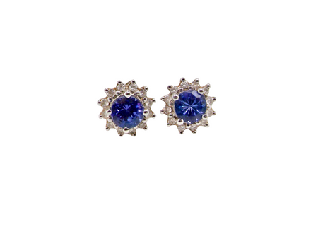 A pair of Tanzanite and Diamond Earrings