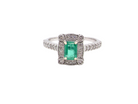 New vintage style emerald ring