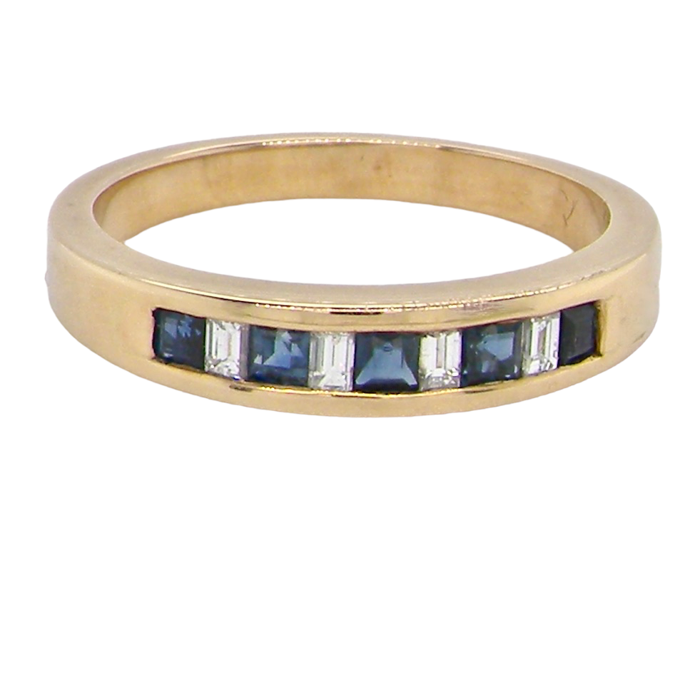sapphire and diamond eternity ring