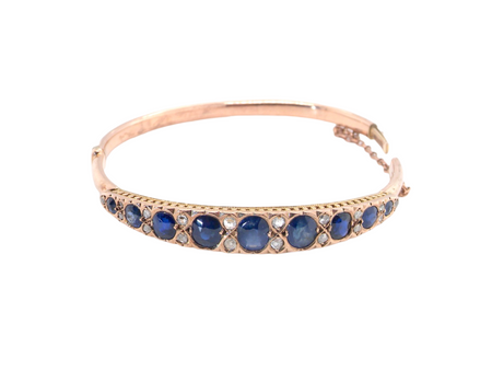 An antique Sapphire and Diamond bangle
