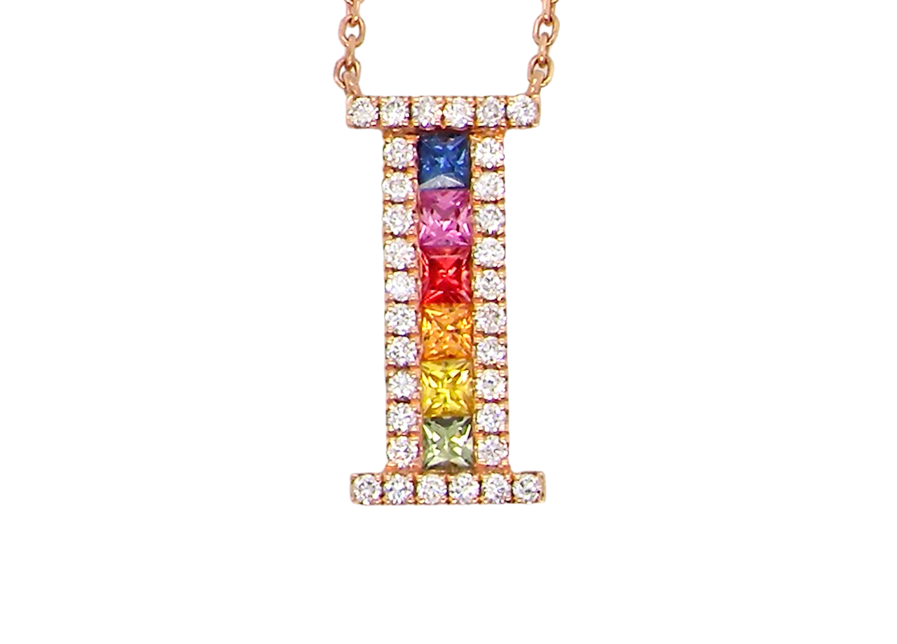 vintage sapphire and diamond pendant.