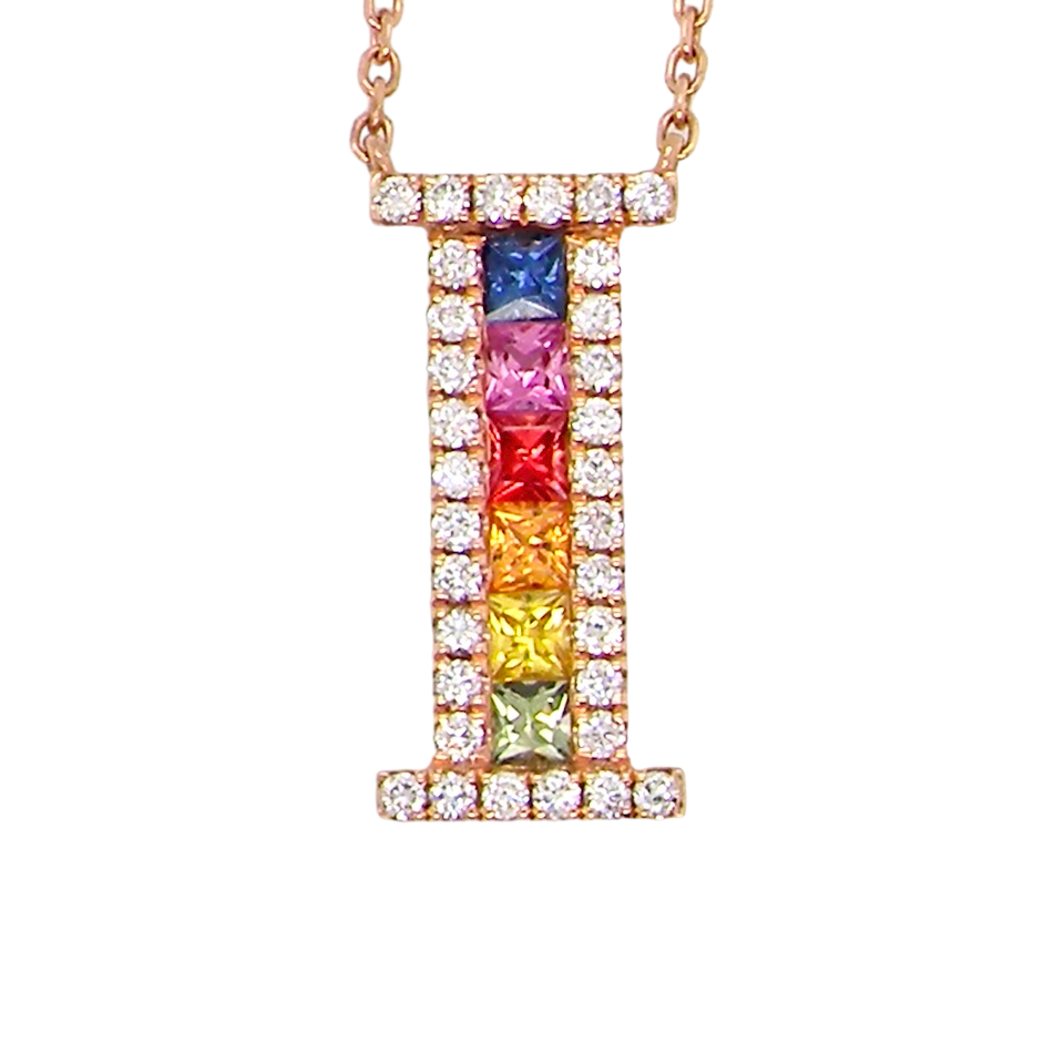 vintage sapphire and diamond pendant.