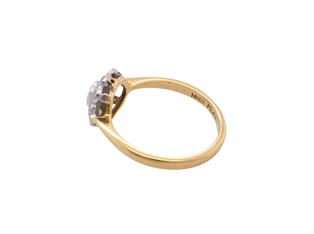 A ruby cluster ring