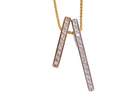 double bar diamond pendant