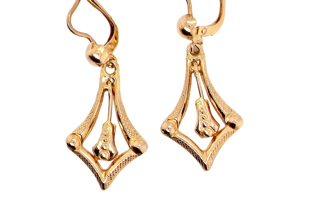 gold drop earrings