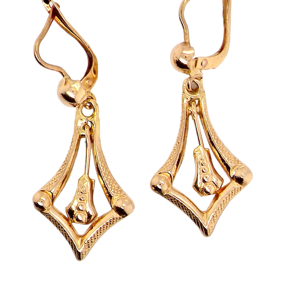gold drop earrings
