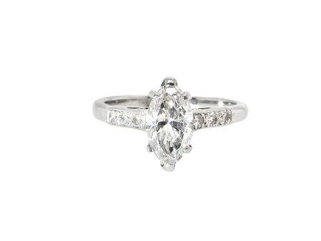 An impressive Marquise Cut Diamond ring