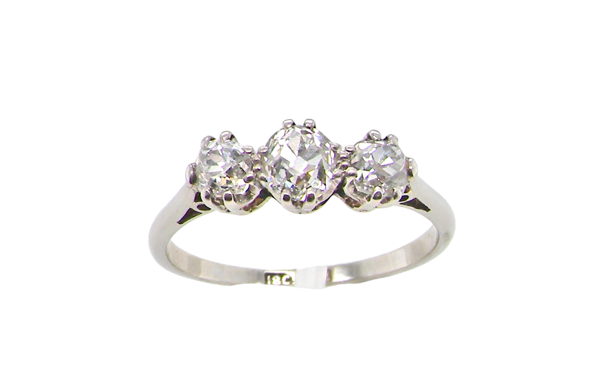 three stone diamond ring