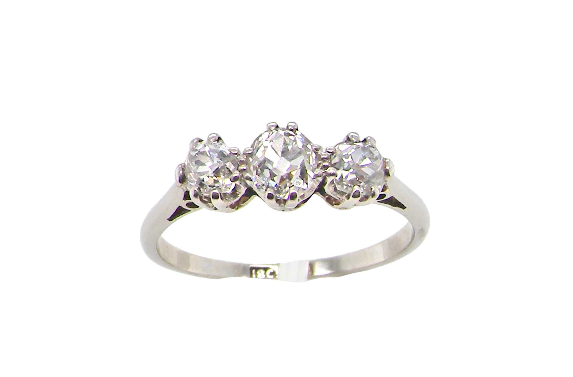 three stone diamond ring