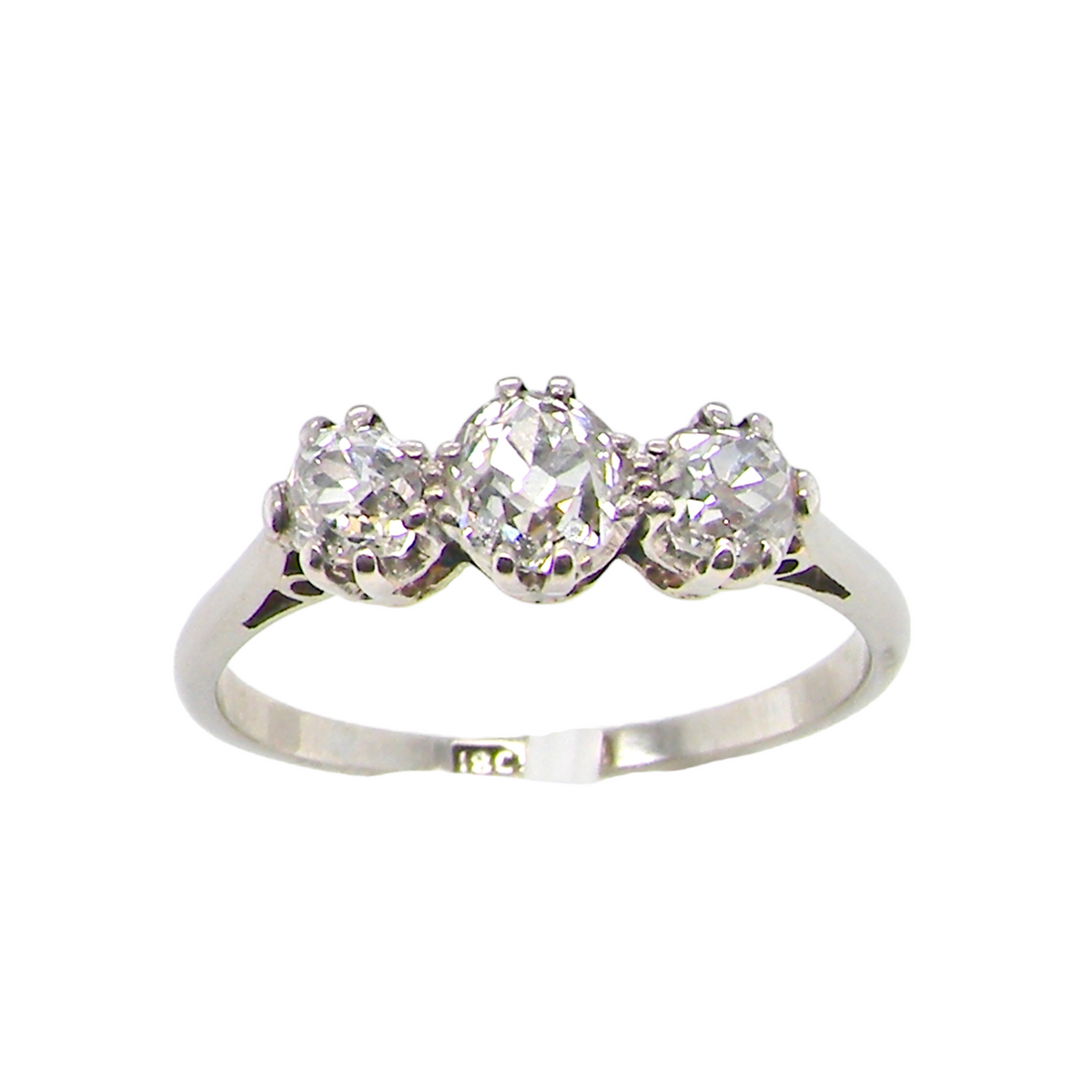 three stone diamond ring