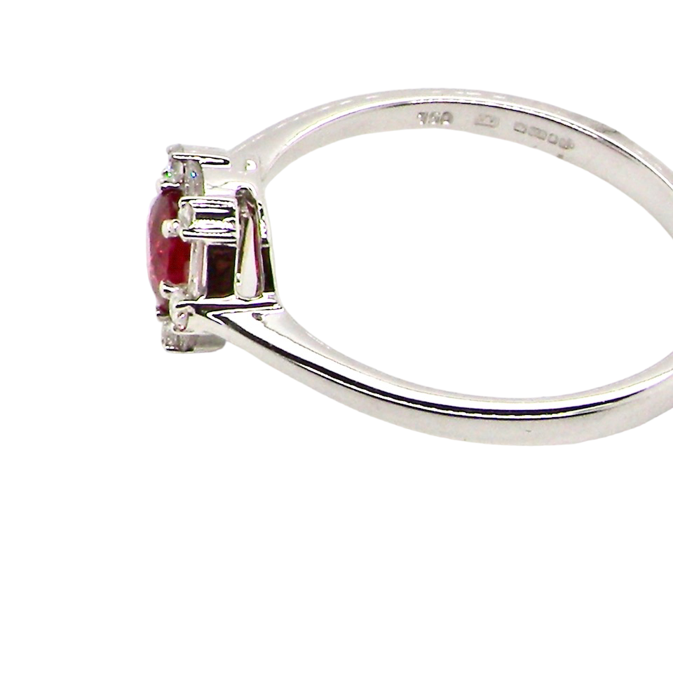 ruby and diamond cluster ring