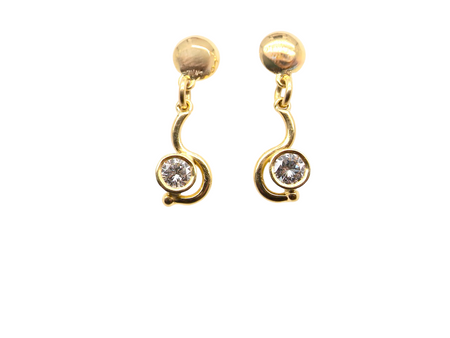 A pair of Diamond drop earrings