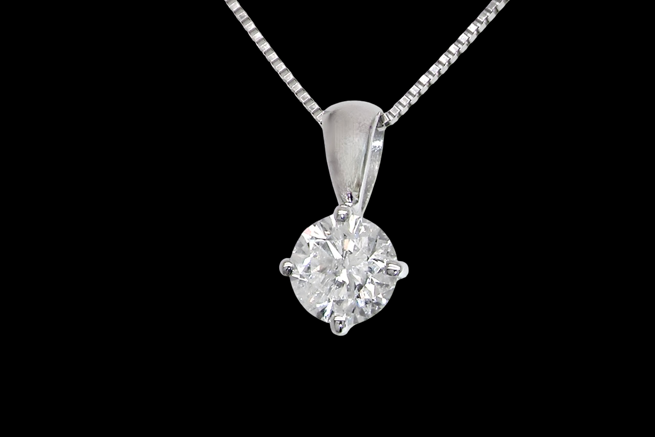 A Classic Solitaire Diamond Pendant