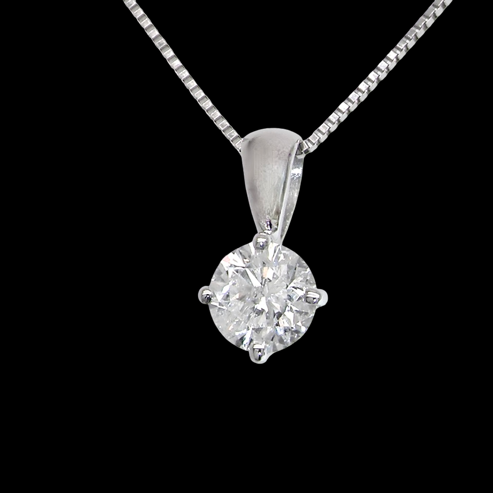 A Classic Solitaire Diamond Pendant