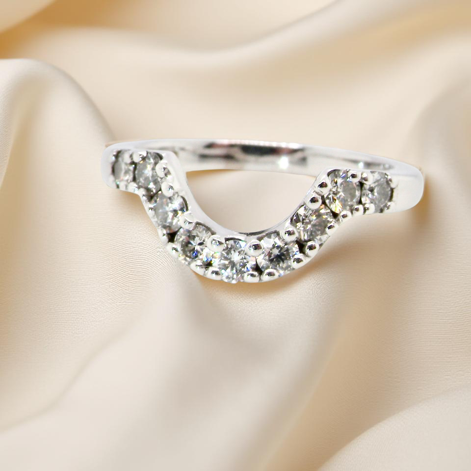 Diamond Wishbone Ring