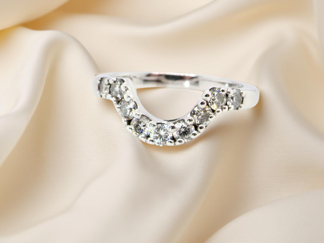 Diamond Wishbone Ring