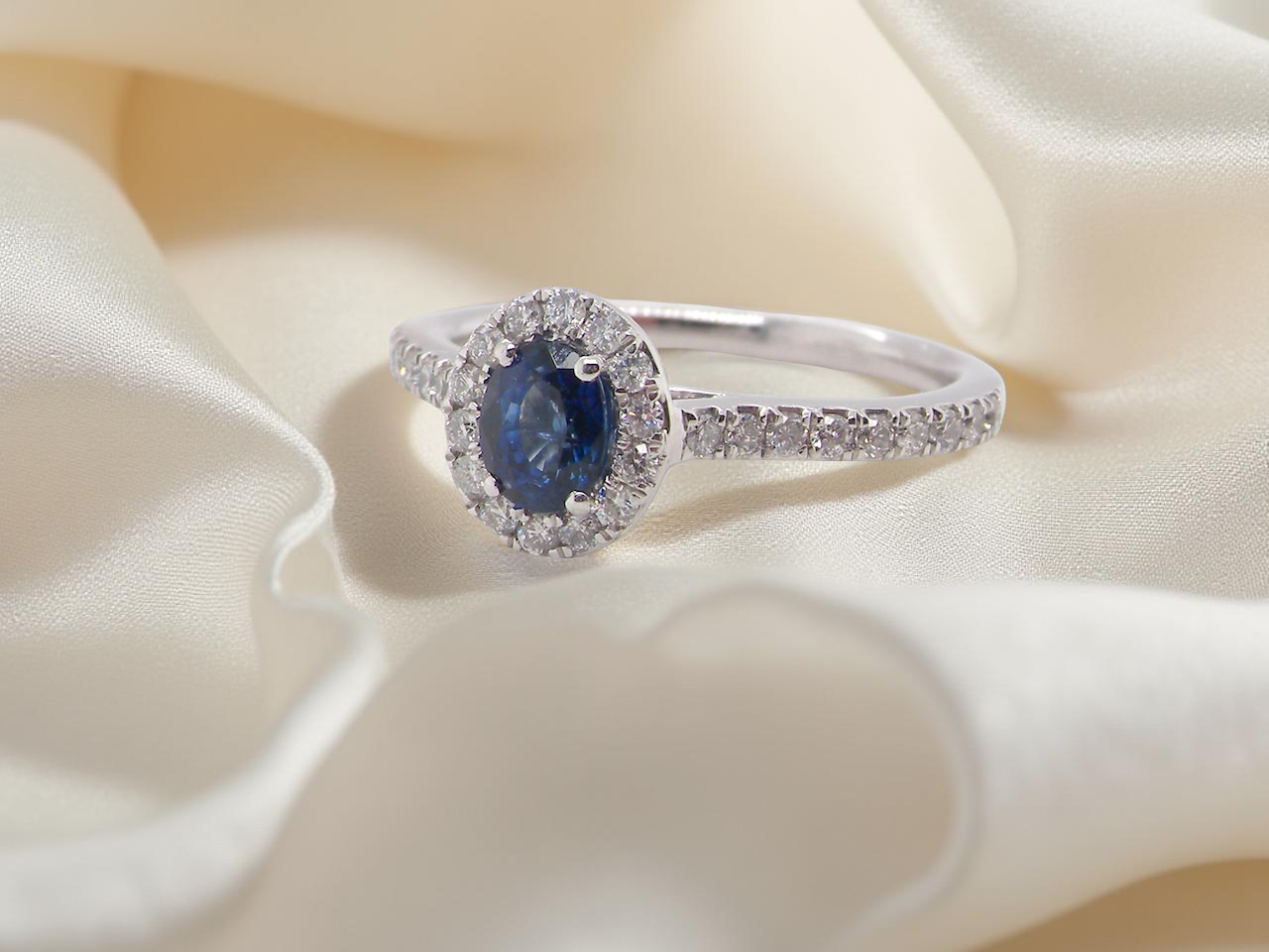 A Platinum Sapphire and Diamond Cluster