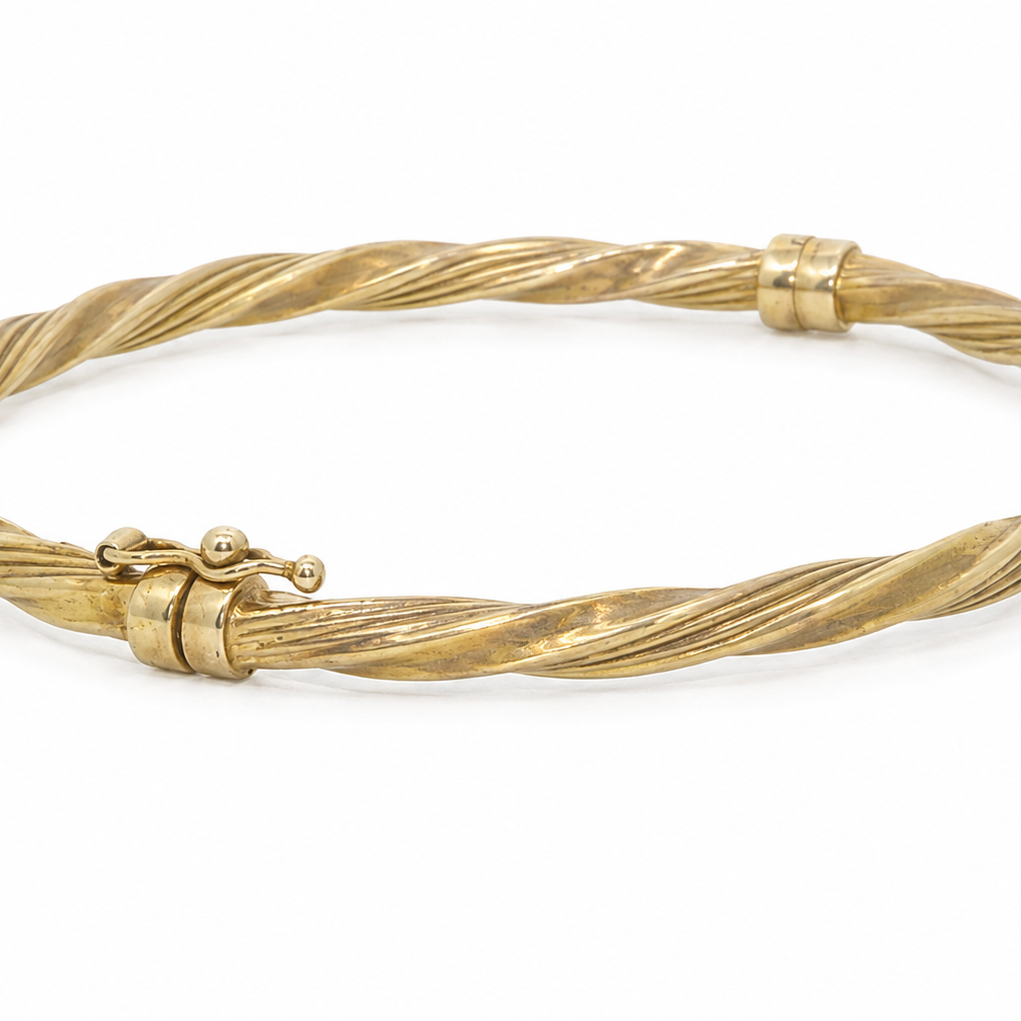 Twisted 9ct bangle