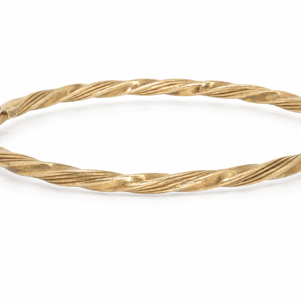 Hinged 9ct bangle