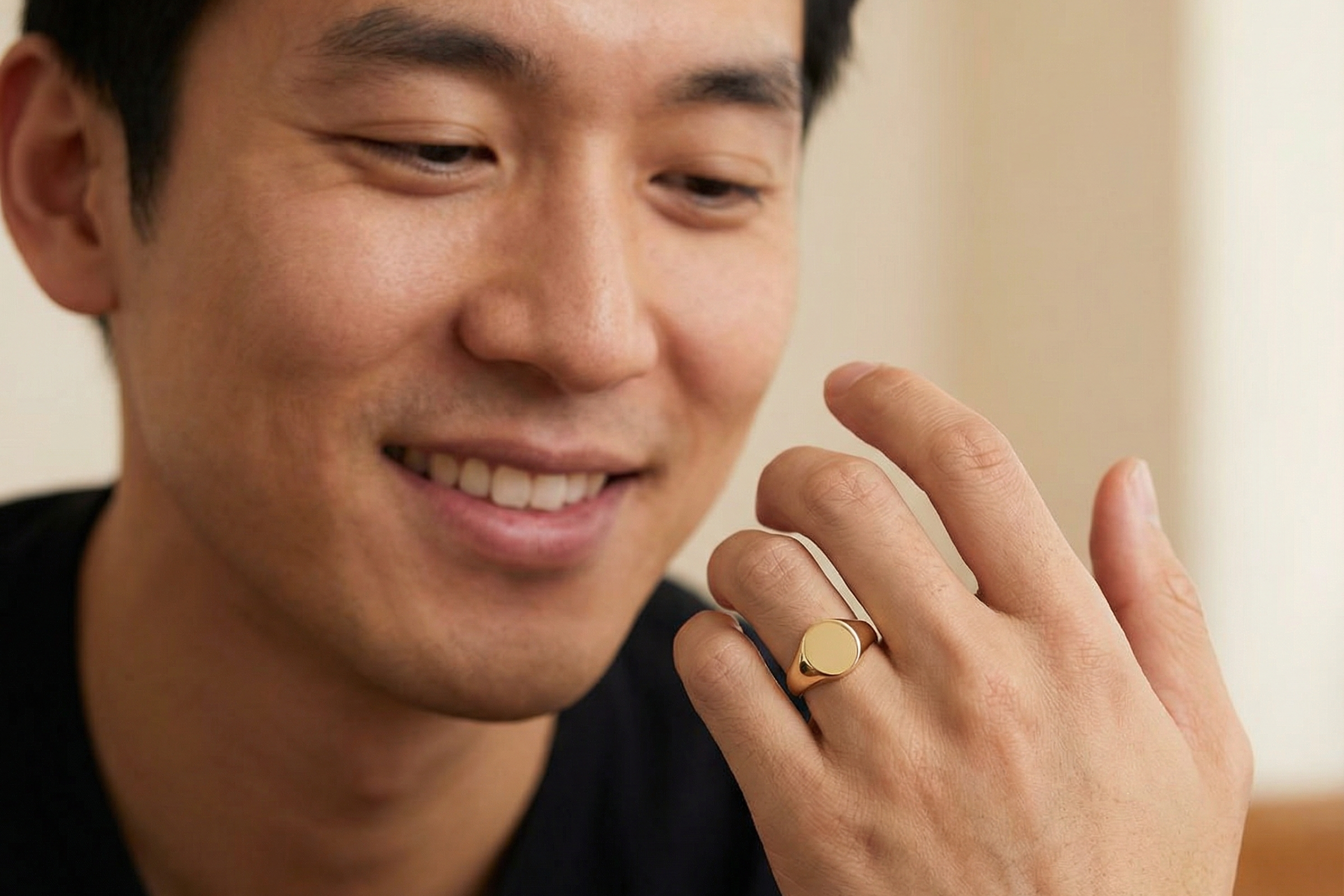 he likes our extra heavy gentleman's Oxford signet ring. 