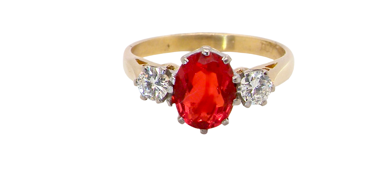 If orange is your favourite colour, this stunning ring is just for you! A vibrant fireglow orange opal sets this ring apart form the everyday norm!