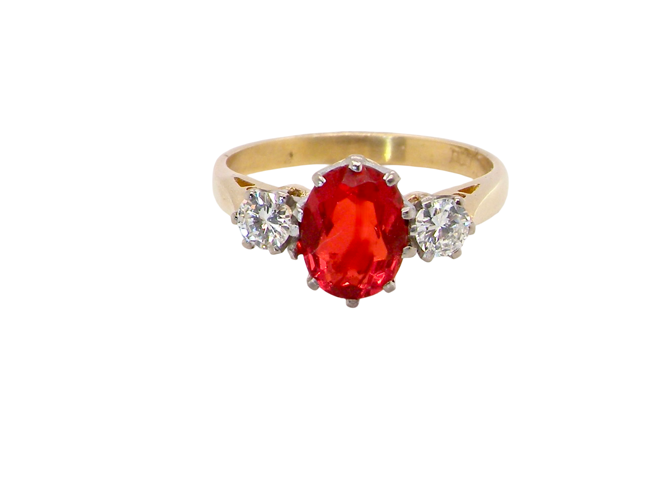 If orange is your favourite colour, this stunning ring is just for you! A vibrant fireglow orange opal sets this ring apart form the everyday norm!