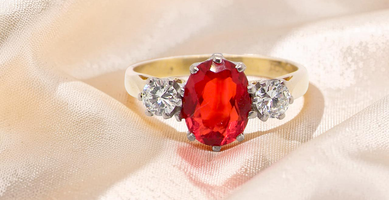 Fire Opal If orange is your favourite colour, this stunning ring is just for you! A vibrant fireglow orange opal sets this ring apart form the everyday norm!