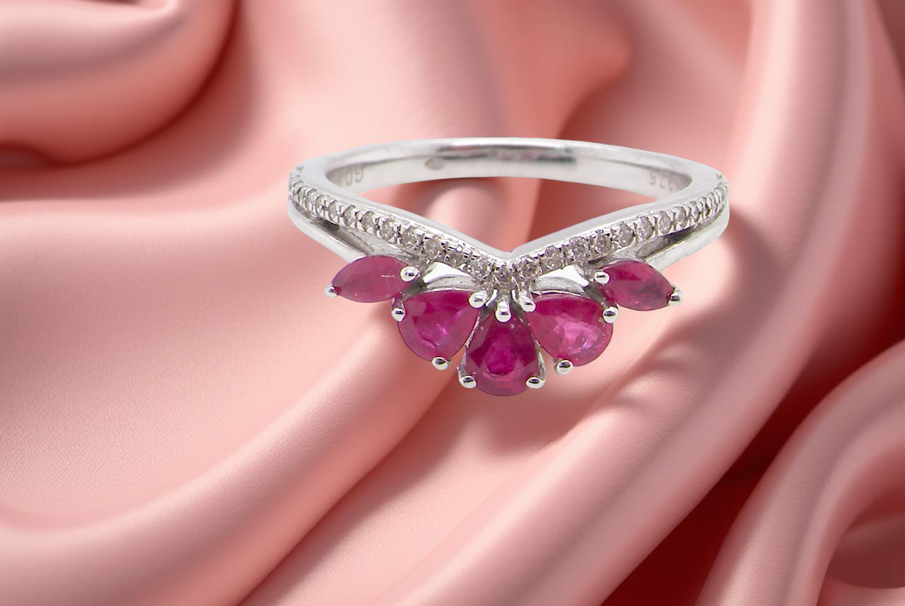 A NEW Ruby and Diamond feature ring
