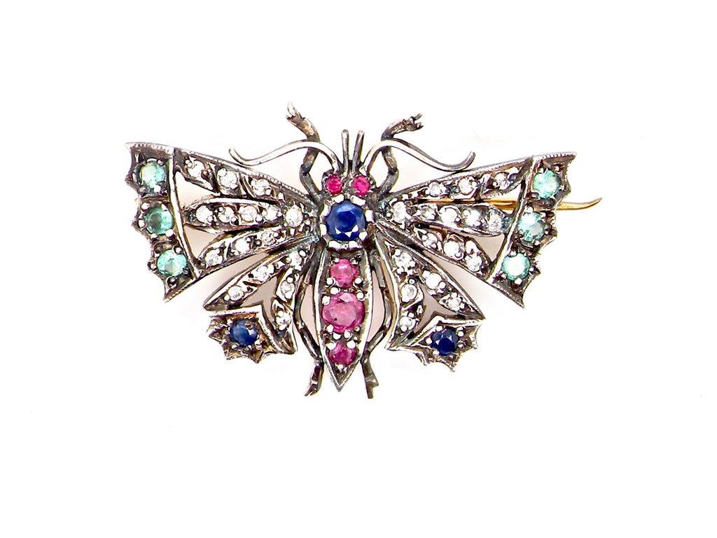 antique Victorian butterfly brooch