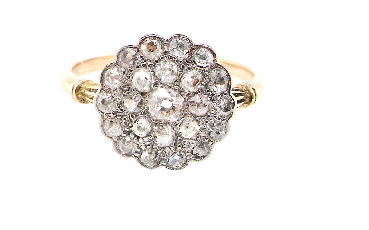 Edwardian diamond cluster ring