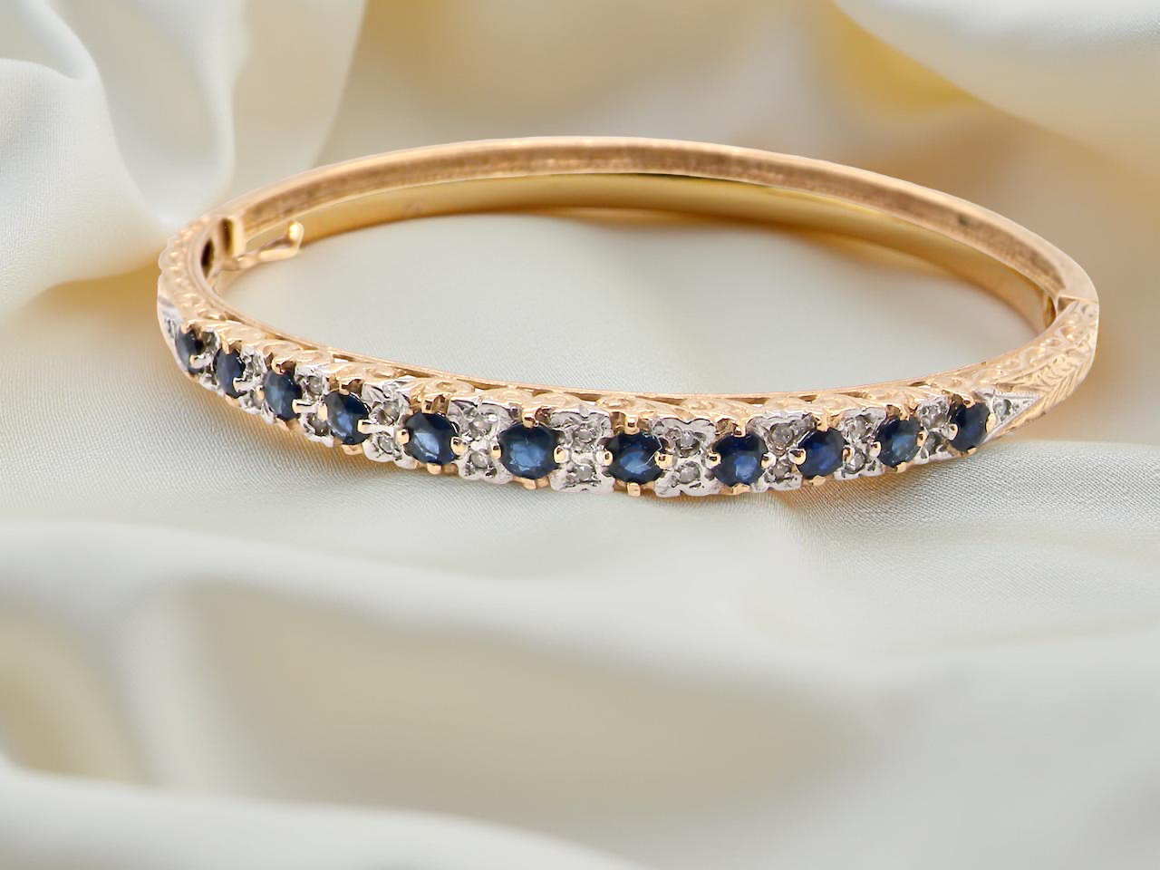 Sapphire and Diamond Bangle