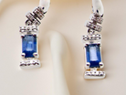 A NEW pair of Sapphire and Diamond drop earrings