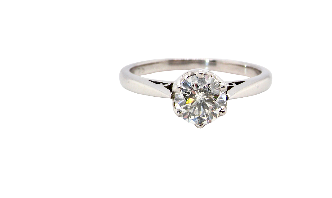 This is the number one choice for an engagement ring, the classic solitaire. 3/4ct