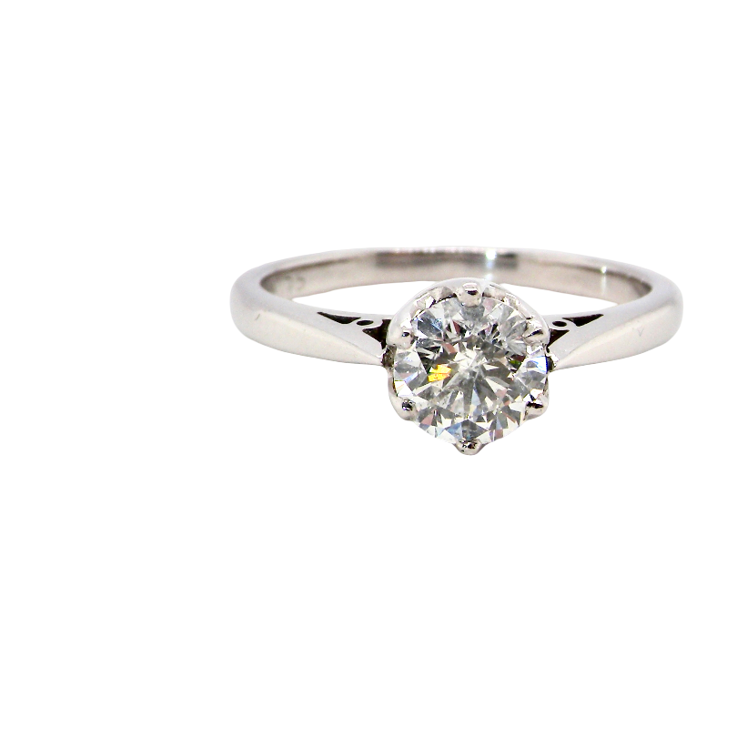 This is the number one choice for an engagement ring, the classic solitaire. 3/4ct