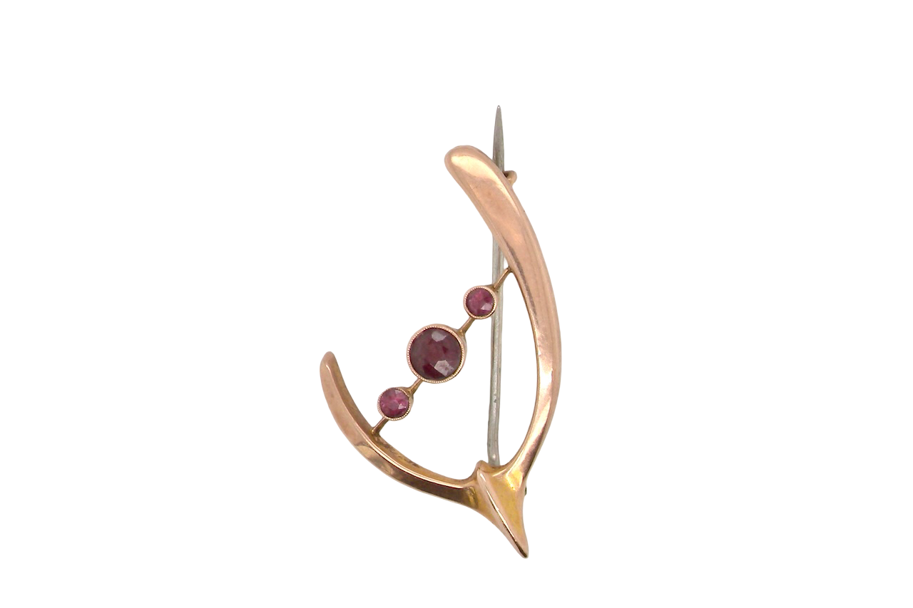 wishbone brooch