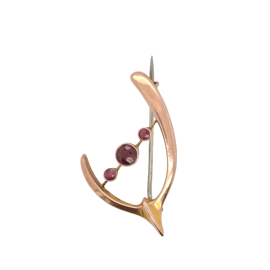 wishbone brooch