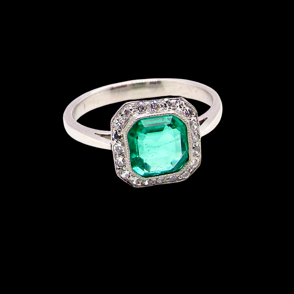 beautiful emerald rings we have had in our collections. The ring from the Art Deco period is set with an emerald centre stone.