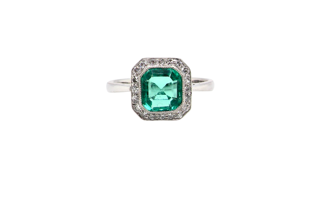 beautiful emerald rings we have had in our collections. The ring from the Art Deco period is set with an exquisite emerald centre stone.