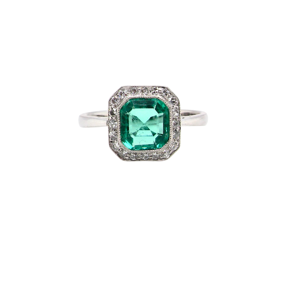 beautiful emerald rings we have had in our collections. The ring from the Art Deco period is set with an exquisite emerald centre stone.