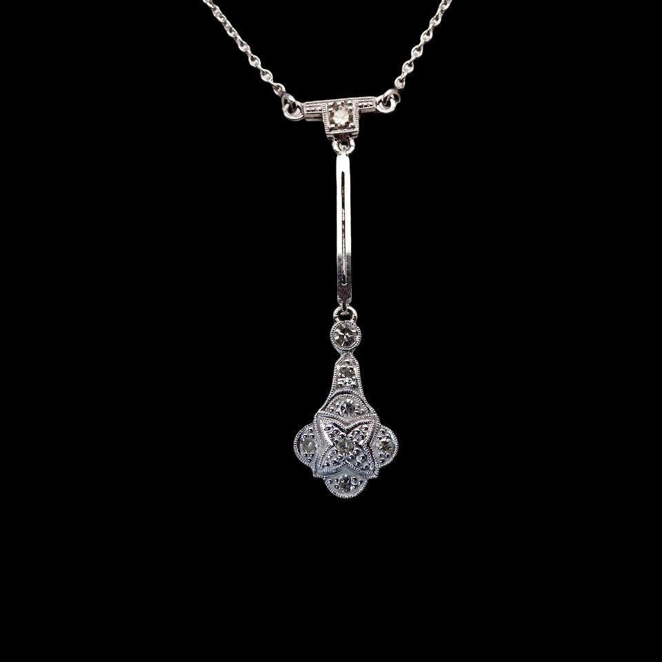 beautiful original Art Deco Diamond pendant