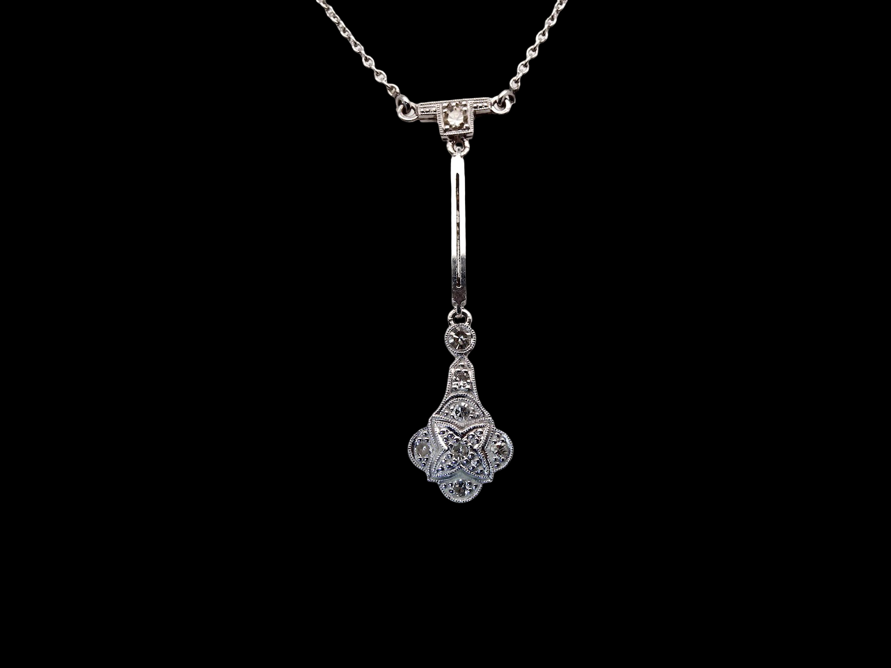 beautiful original Art Deco Diamond pendant