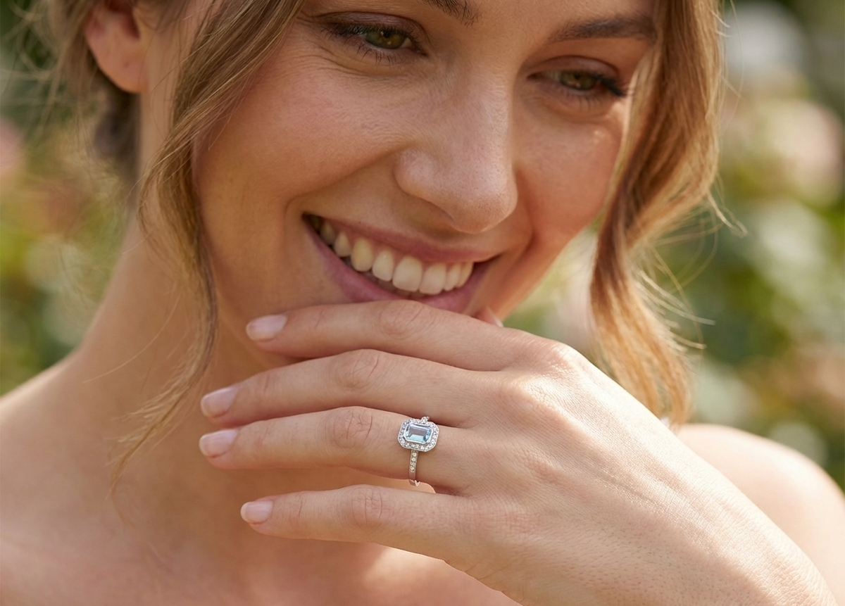 captivating step-cut aquamarine model