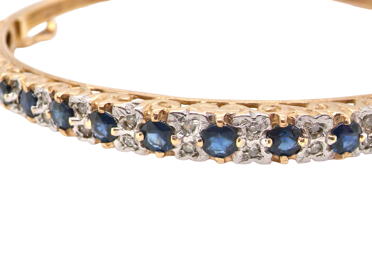 A Sapphire and Diamond Bangle