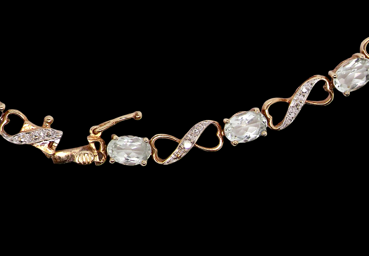 A Blue Topaz and Diamond bracelet