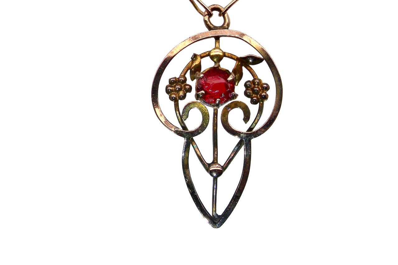 A Victorian Garnet pendant B