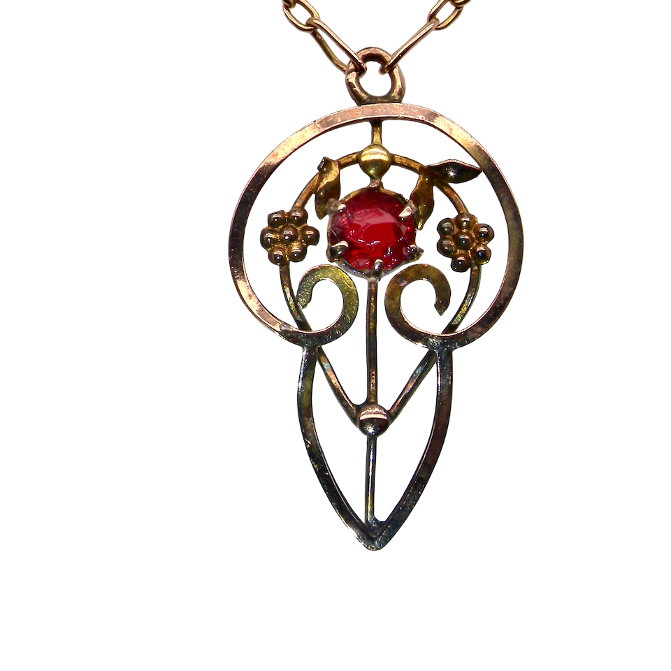 A Victorian Garnet pendant B