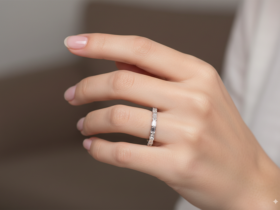 A platinum Diamond eternity ring