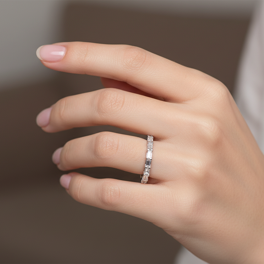 A platinum Diamond eternity ring